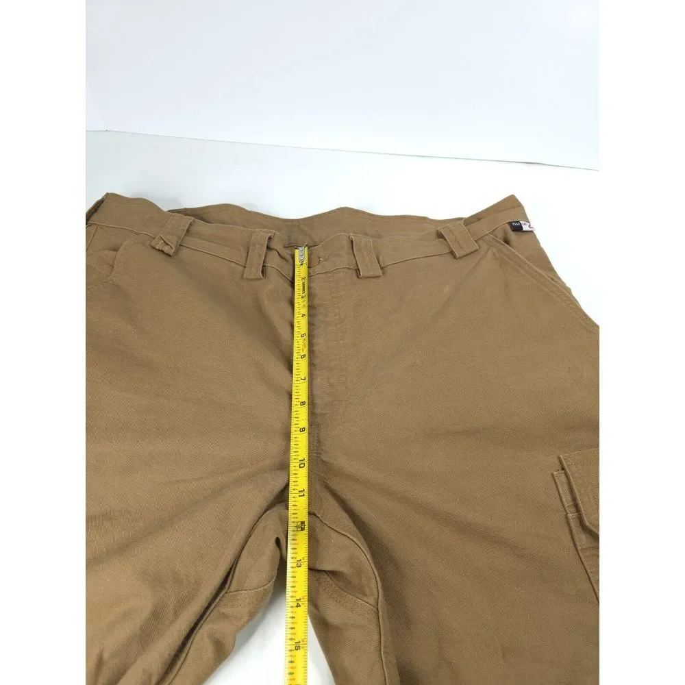 Duluth Trading Men's Fire Hose‎ Relaxed Fit Cargo Work Pants Brown Size 42x30
